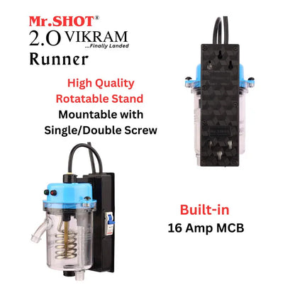 Mr.SHOT® Vikram Runner | Transparent model with built-in MCB | BLUE