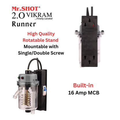 Mr.SHOT® Vikram Runner | Transparent model with built-in MCB | DARK GREY