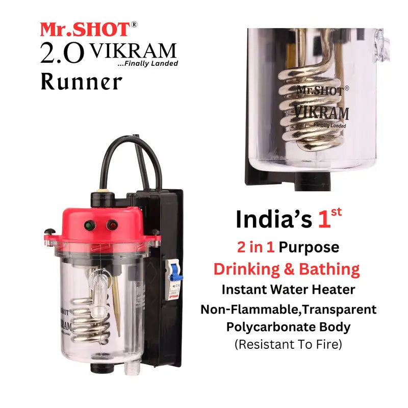 Mr.SHOT® Vikram Runner | Transparent model with built-in MCB | DARK PINK