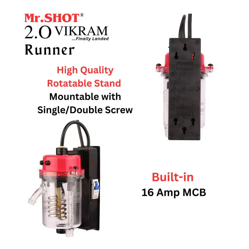 Mr.SHOT® Vikram Runner | Transparent model with built-in MCB | DARK PINK