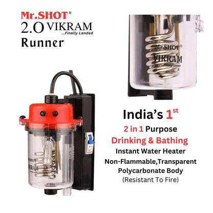 Mr.SHOT® Vikram Runner | Transparent model with built-in MCB | RED