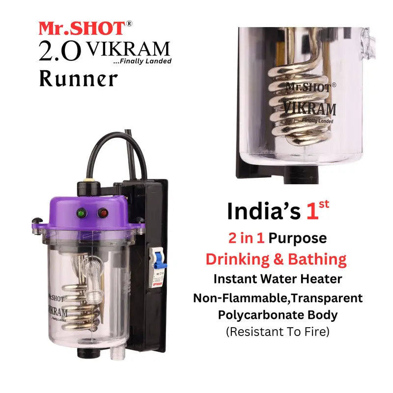 Mr.SHOT® Vikram Runner | Transparent model with built-in MCB | VOILET