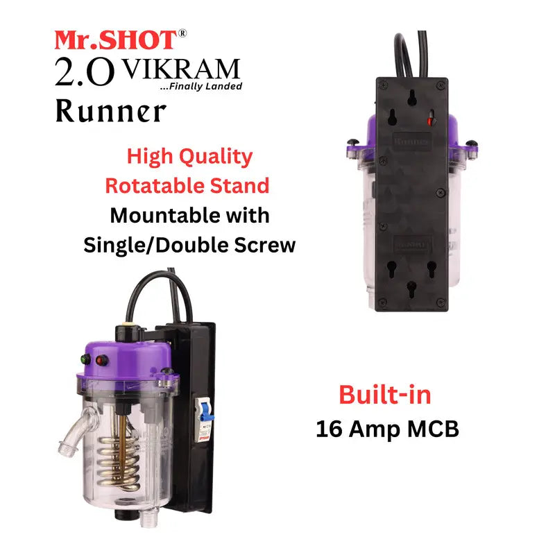 Mr.SHOT® Vikram Runner | Transparent model with built-in MCB | VOILET