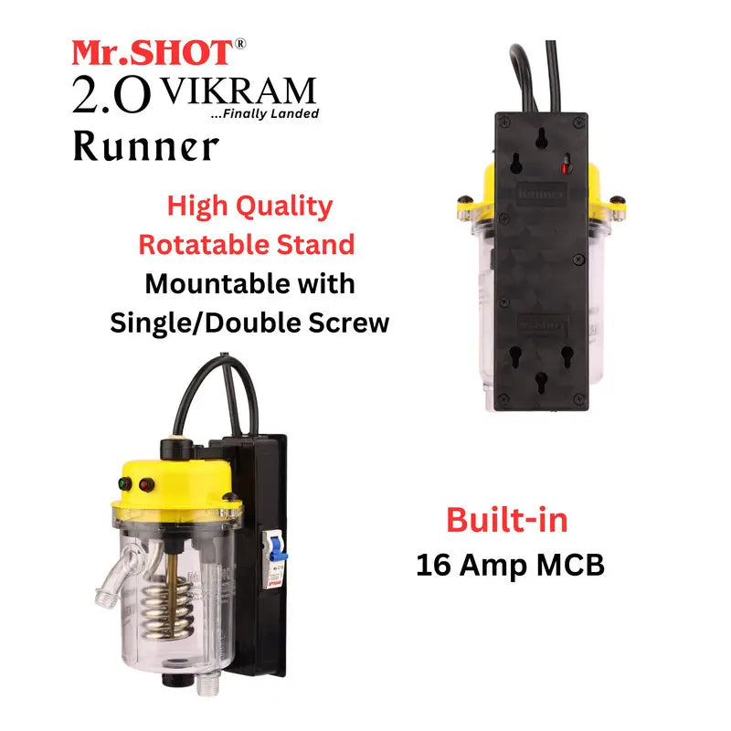 Mr.SHOT® Vikram Runner | Transparent model with built-in MCB | YELLOW