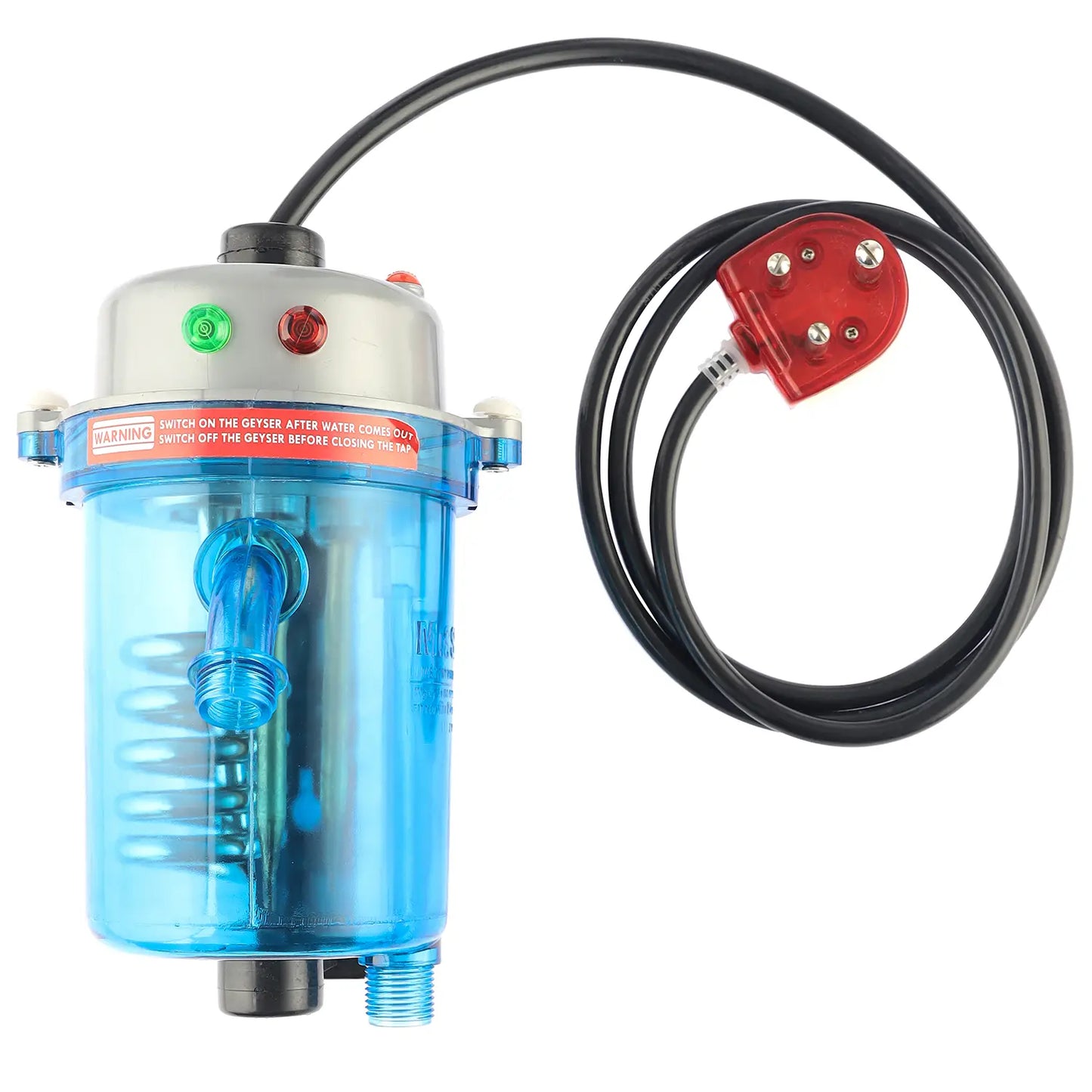 Mr.SHOT® Vikram Pro Walker | Premium transparent instant water heater with dual thermostat | GLOSS GREY