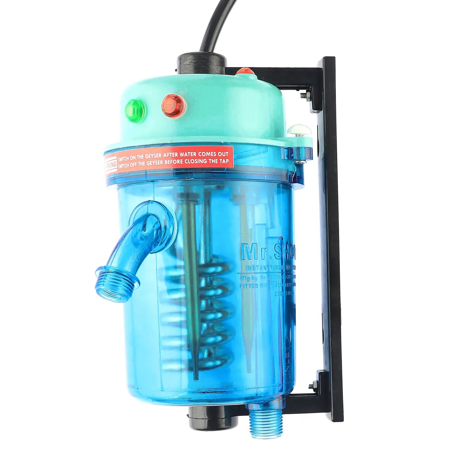 Mr.SHOT® Vikram Pro Walker | Premium transparent instant water heater with dual thermostat | GREEN