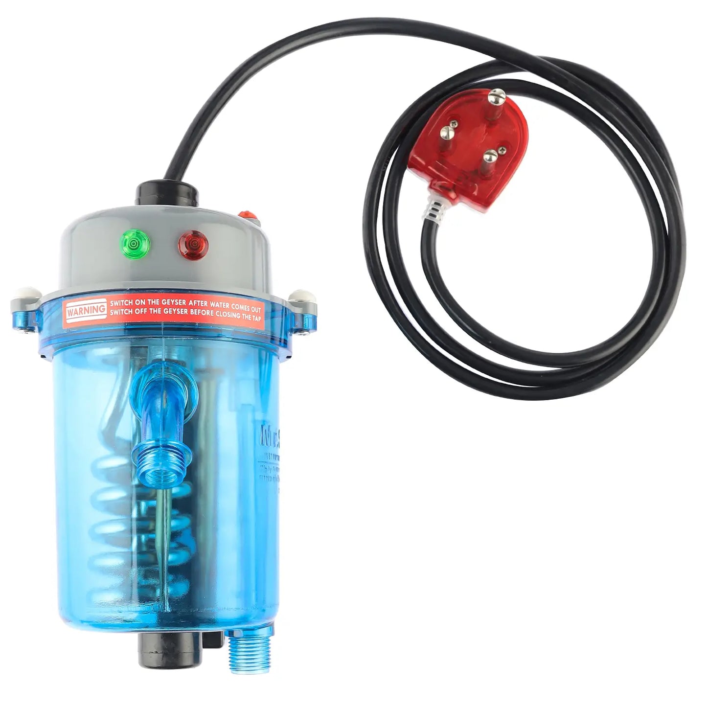 Mr.SHOT® Vikram Pro Walker | Premium transparent instant water heater with dual thermostat| | GREY