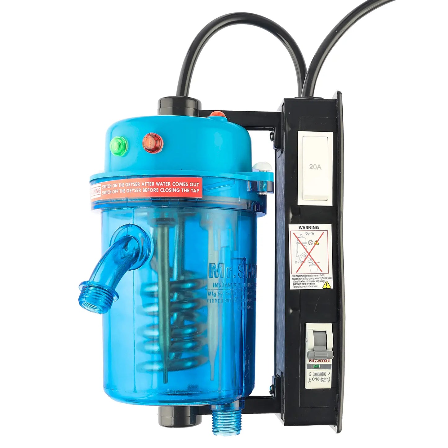 Mr.SHOT® Vikram Pro Winner | Flagship premium transparent model with ON/OFF switch and MCB | BLUE