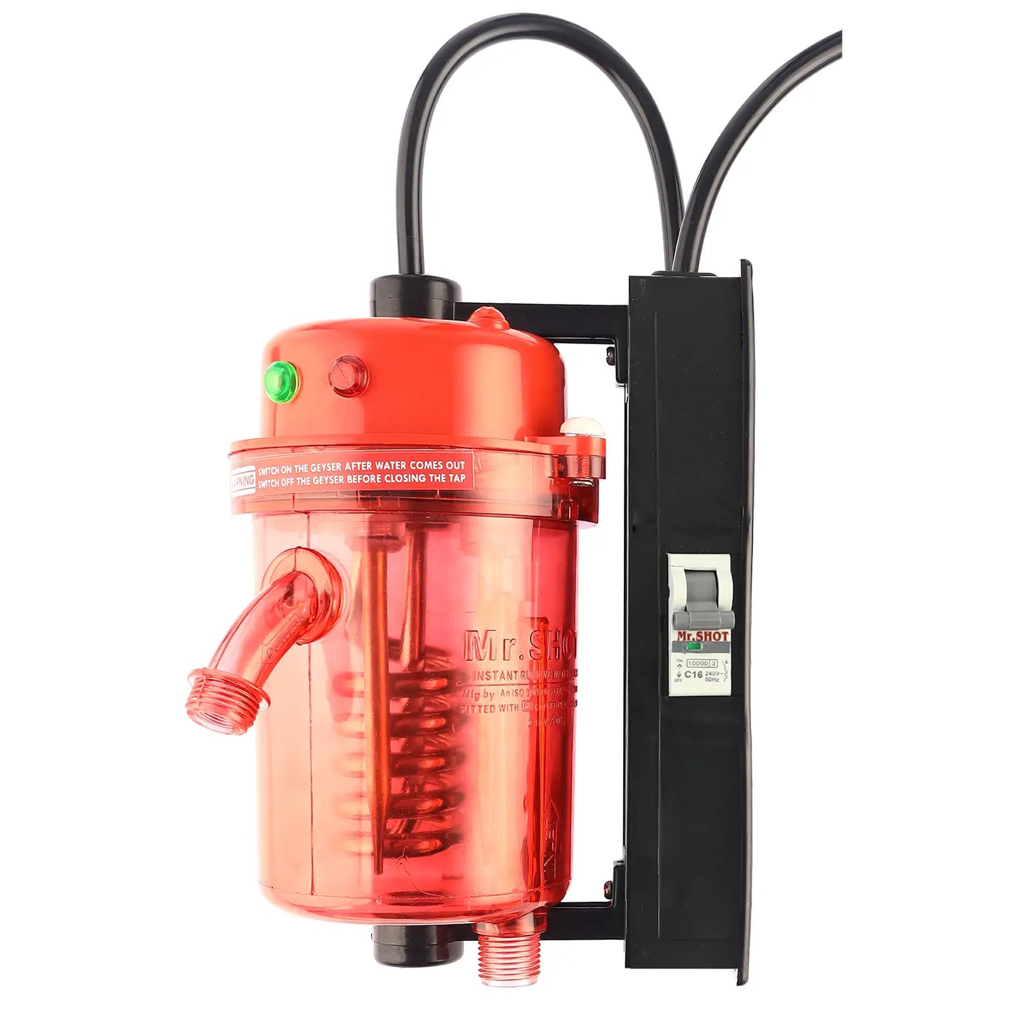 Mr.SHOT® Vikram Pro Runner |  Premium transparent model with built-in MCB | RED