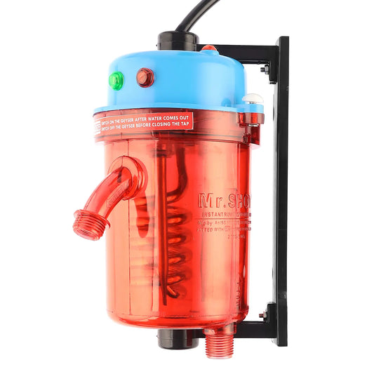 Mr.SHOT® Vikram Pro Walker | Premium transparent instant water heater with dual thermostat | BLUE