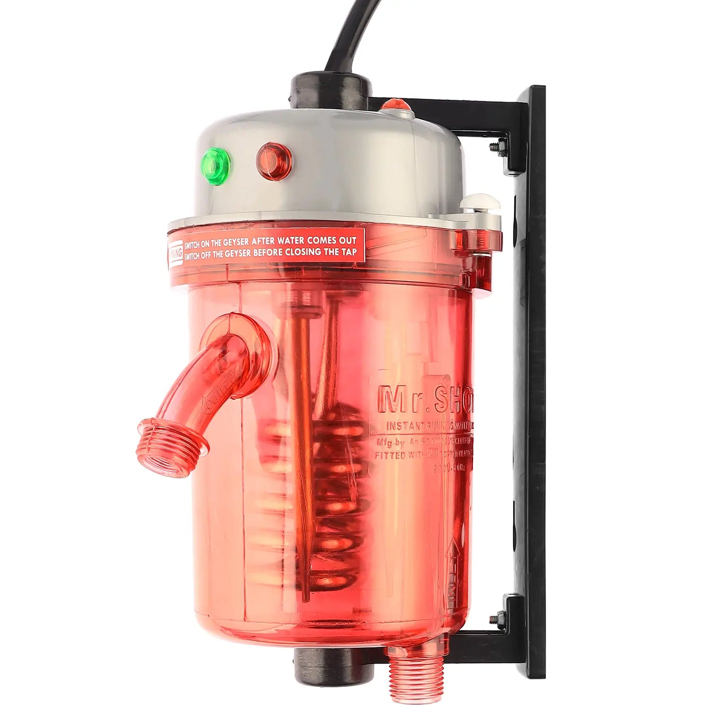 Mr.SHOT® Vikram Pro Walker | Premium transparent instant water heater with dual thermostat | GLOSS GREY
