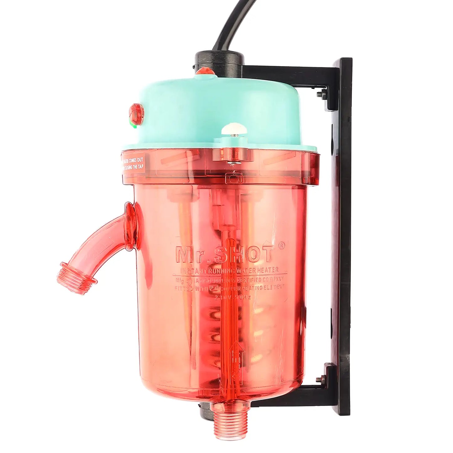 Mr.SHOT® Vikram Pro Walker | Premium transparent instant water heater with dual thermostat | GREEN