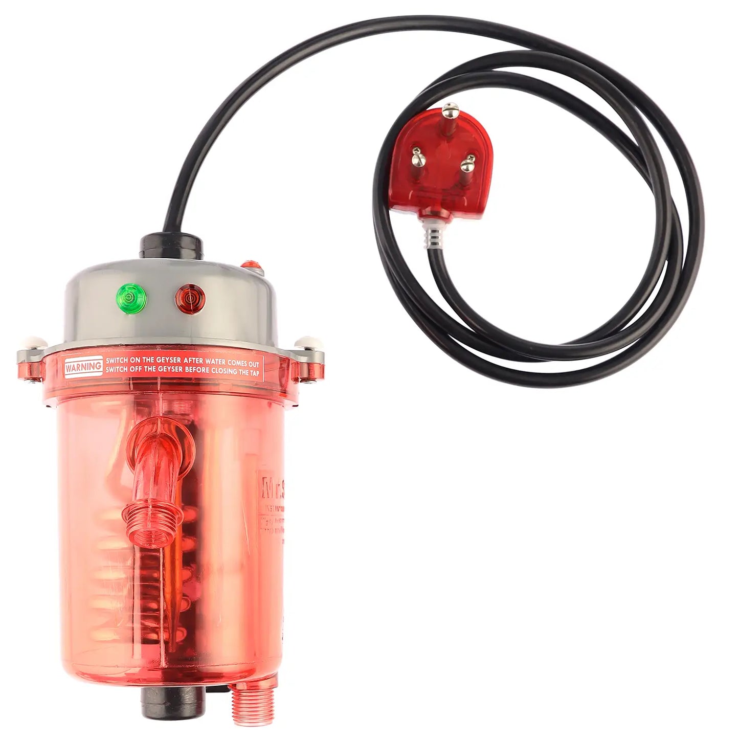 Mr.SHOT® Vikram Pro Walker | Premium transparent instant water heater with dual thermostat | GREY