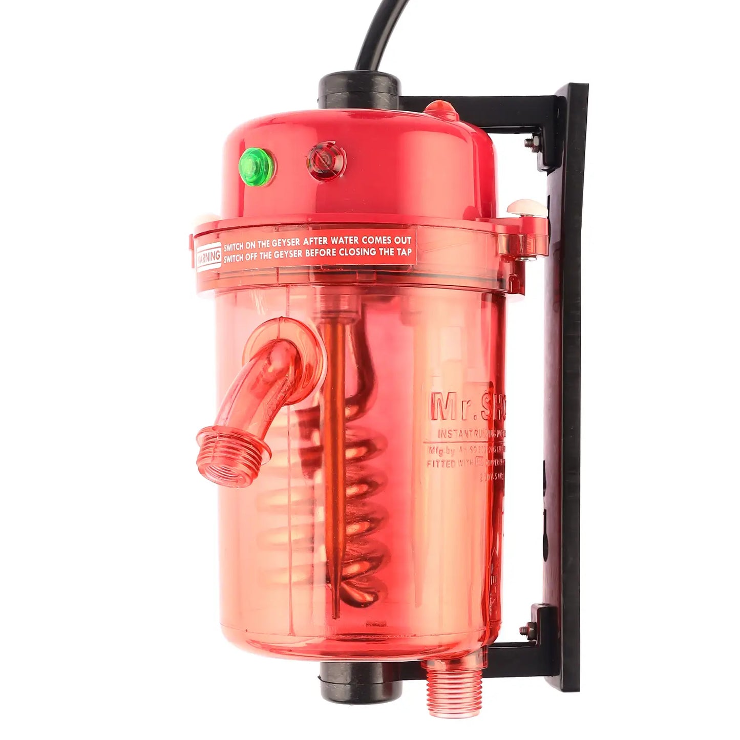 Mr.SHOT® Vikram Pro Walker | Premium transparent instant water heater with dual thermostat | PINK