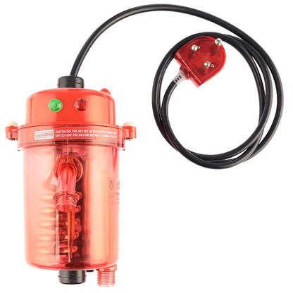 Mr.SHOT® Vikram Pro Walker | Premium transparent instant water heater with dual thermostat | RED
