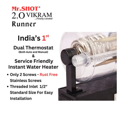 Mr.SHOT® Vikram Runner | Transparent model with built-in MCB | BLUE