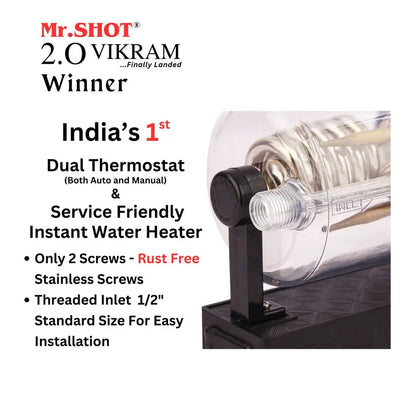 Mr.SHOT® Vikram Winner | Transparent flagship model with ON/OFF switch and MCB | YELLOW