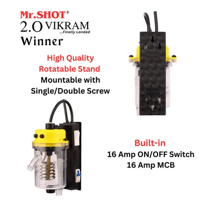 Mr.SHOT® Vikram Winner | Transparent flagship model with ON/OFF switch and MCB | YELLOW