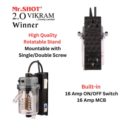 Mr.SHOT® Vikram Winner | Transparent flagship model with ON/OFF switch and MCB | DARK GREY