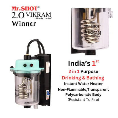 Mr.SHOT® Vikram Winner | Transparent flagship model with ON/OFF switch and MCB | GREEN