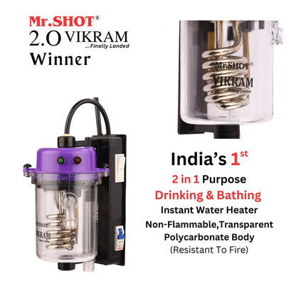 Mr.SHOT® Vikram Winner | Transparent flagship model with ON/OFF switch and MCB | VOILET