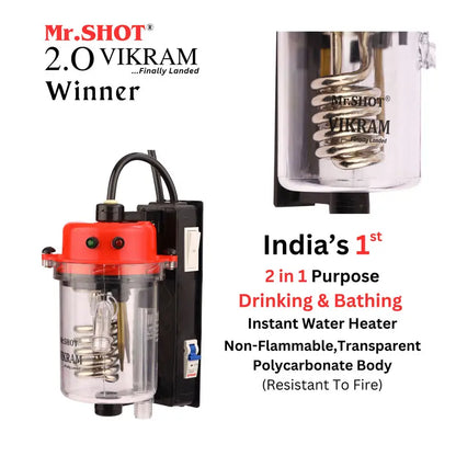 Mr.SHOT® Vikram Winner | Transparent flagship model with ON/OFF switch and MCB | RED