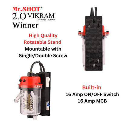 Mr.SHOT® Vikram Winner | Transparent flagship model with ON/OFF switch and MCB | RED