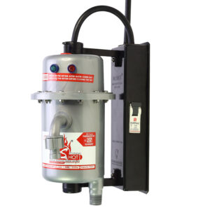 MR.SHOT® MAX (16 A MCB inbuilt) Instant Running Water Heater | Made of first class ABS plastic | Auto Cut Off and Manual Reset Thermostat | (3000W, ISI Certified) | METALLIC GREY